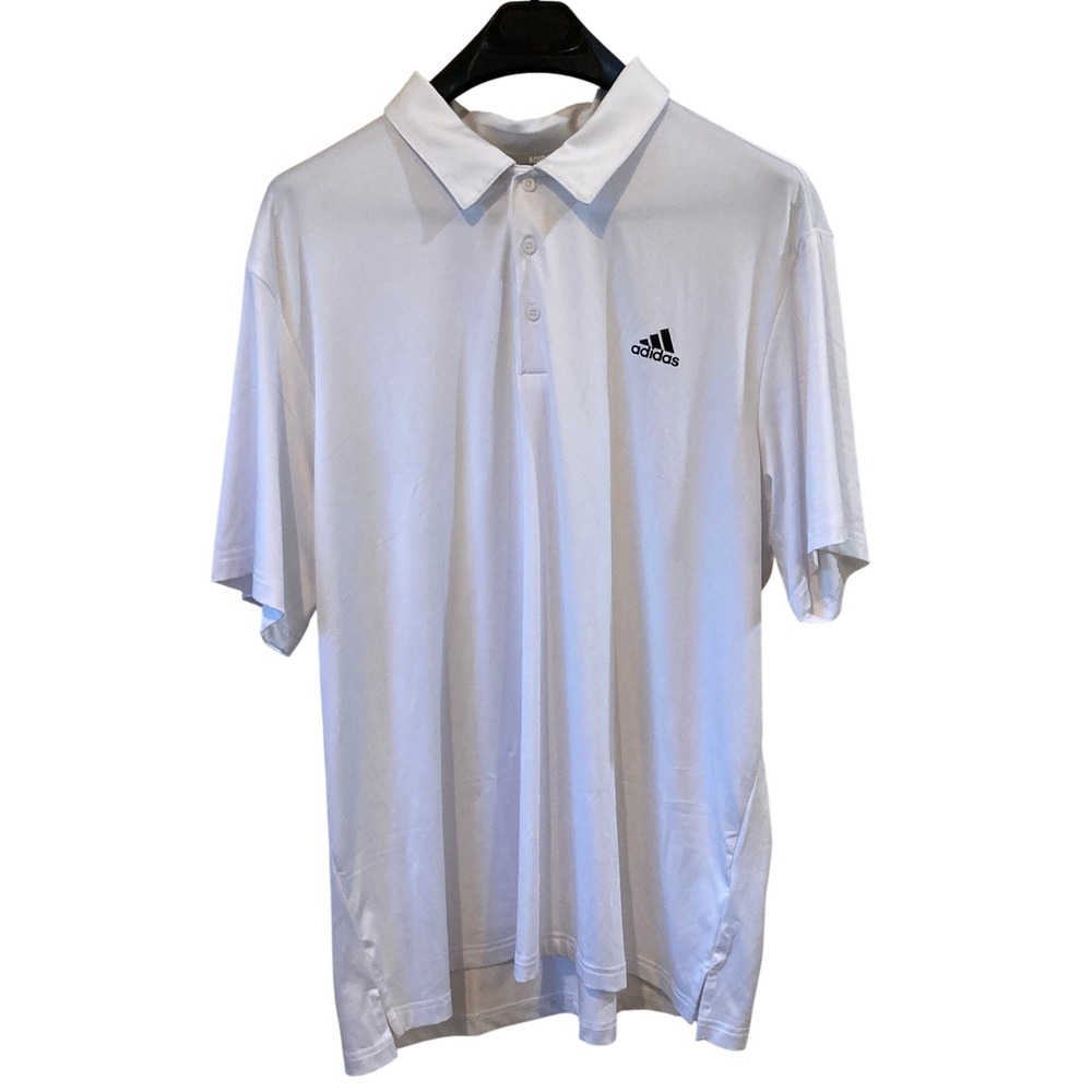 Adidas Golf Mens 2XL XXL White Performance Short Sleeve Polo Shirt ADVS20R772
